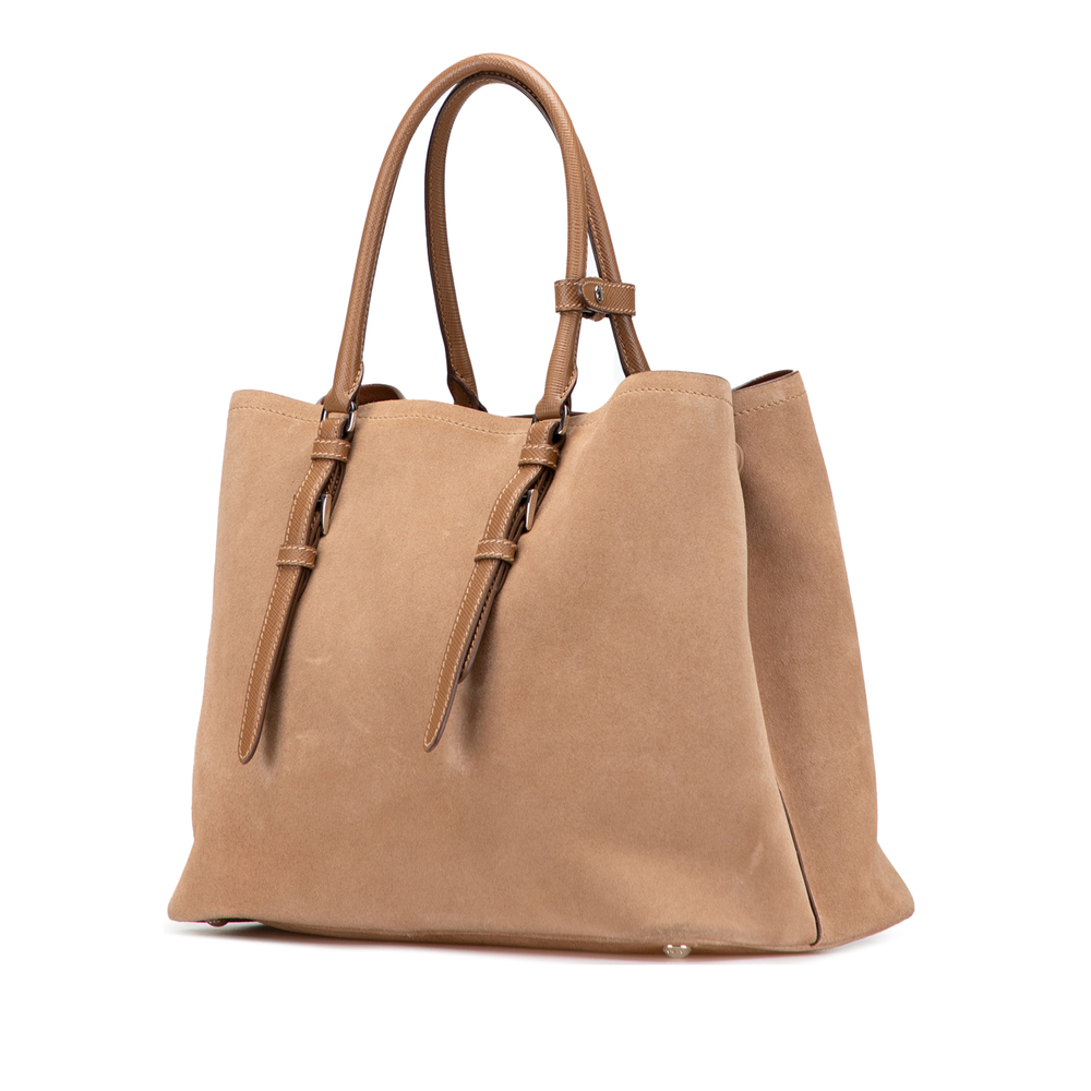 Pre-Loved Prada Medium Scamosciato Double Handle Tote - Picture 2 of 10